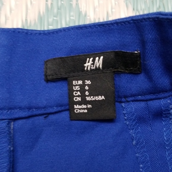 H&M sz 6 Pencil Skirt  Blue - Picture 3 of 6